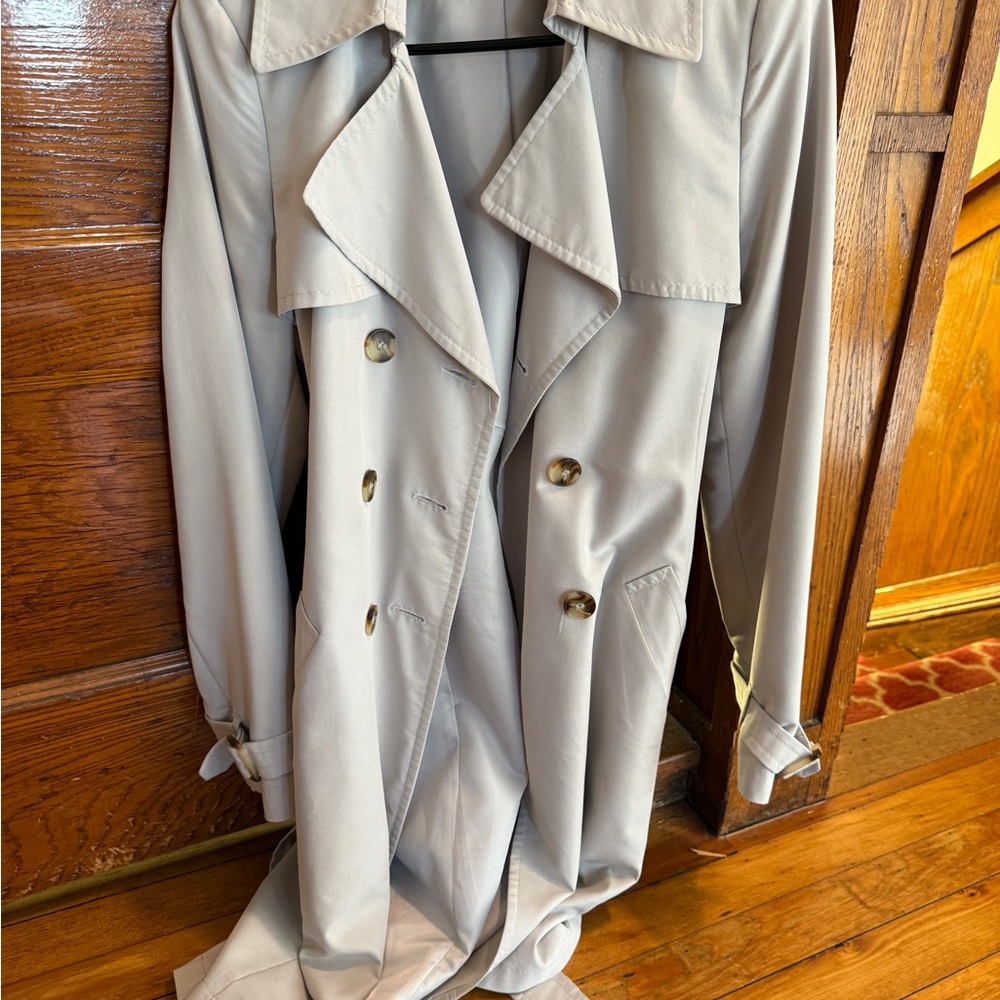 DKNY Light Gray Trench Coat
